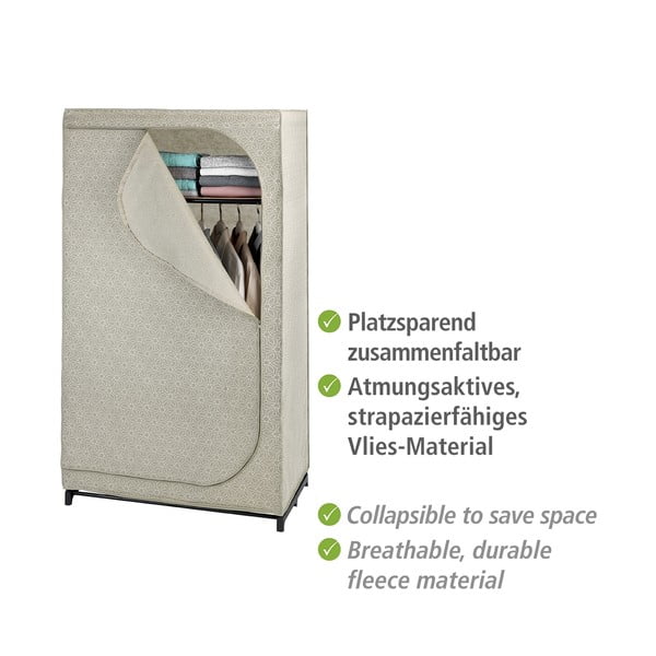 Béžová látková šatníková skriňa 90x160 cm Balance – Wenko-image-3