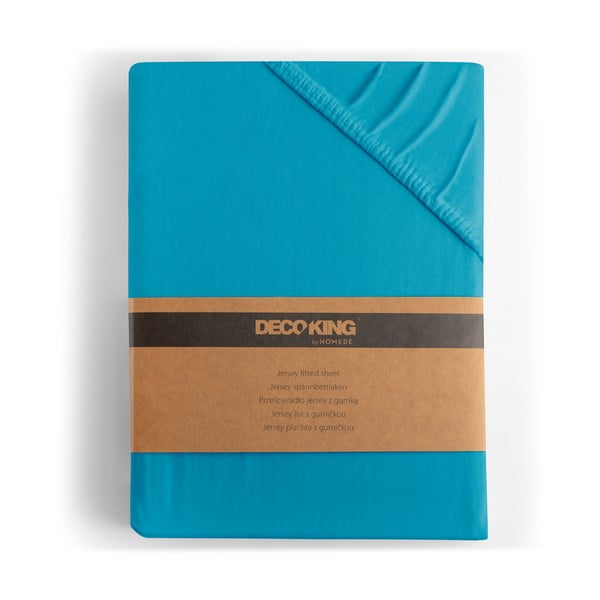 Modrá napínacia plachta jersey 120x200 cm Amber – Restilo-image-4