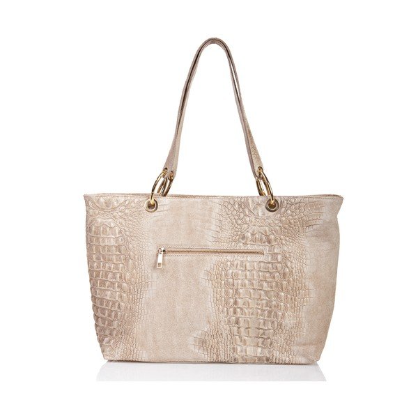 Hnedosivá kožená kabelka Massimo Castelli Ravenna-image-1