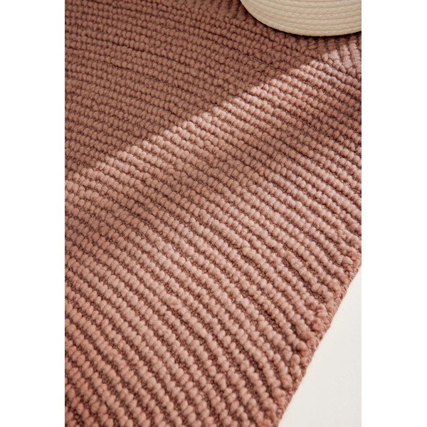 Ručne tkaný vlnený behúň v terakotovej farbe 80x200 cm Calmio – Hanse Home-image-2