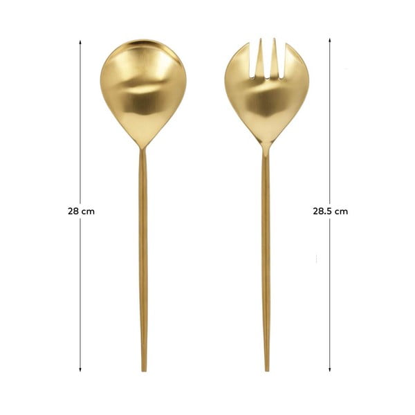 Antikoro šalátový príbor 2 ks Lite – Kave Home-image-3