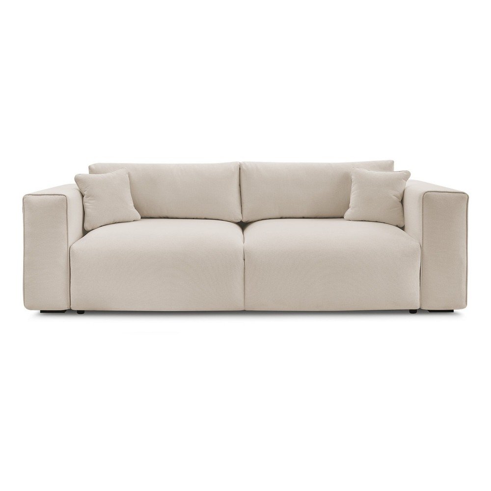 Béžová rozkladacia/s úložným priestorom pohovka 265 cm Ezechiel – Bobochic Paris