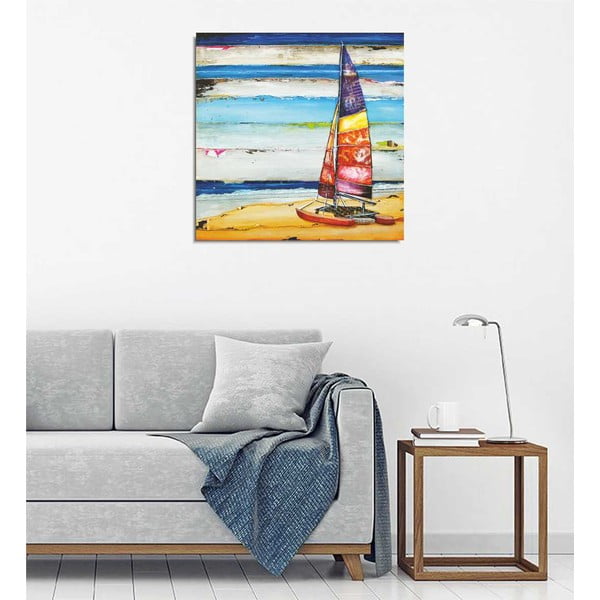 Nástenný obraz na plátne Boat, 45 × 45 cm-image-1