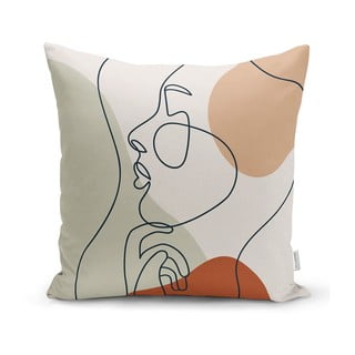 Obliečka na vankúš Minimalist Cushion Covers Pastel Drawing Face, 45 x 45 cm