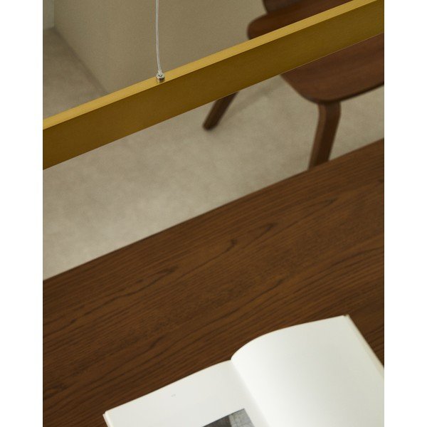 LED závesné svietidlo v zlatej farbe s kovovým tienidlom Boadella – Kave Home-image-3