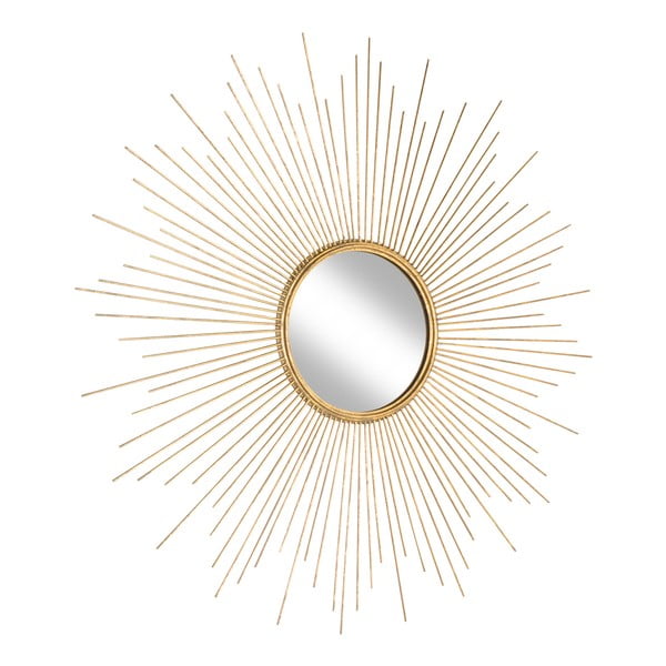 Nástenné zrkadlo s kovovým rámom v zlatej farbe Westwing Collection Ella, ø 104 cm-image-2