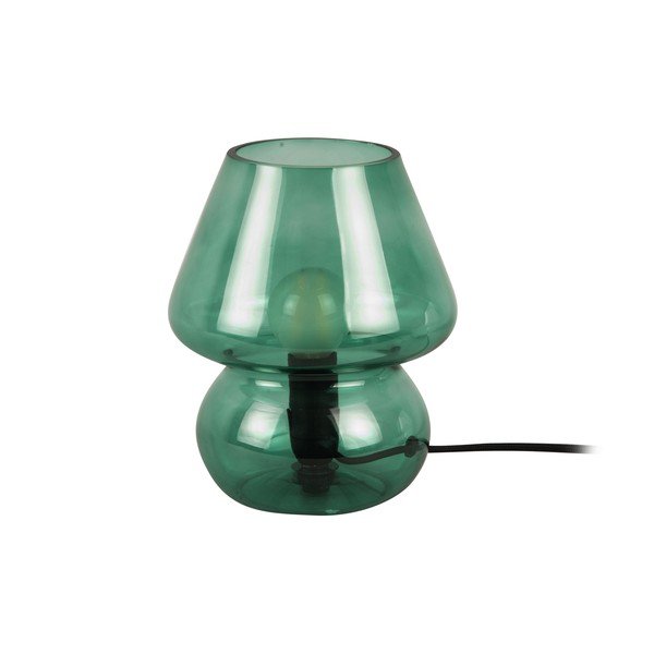 Tmavozelená sklenená stolová lampa Leitmotiv Glass, výška 18 cm-image-2