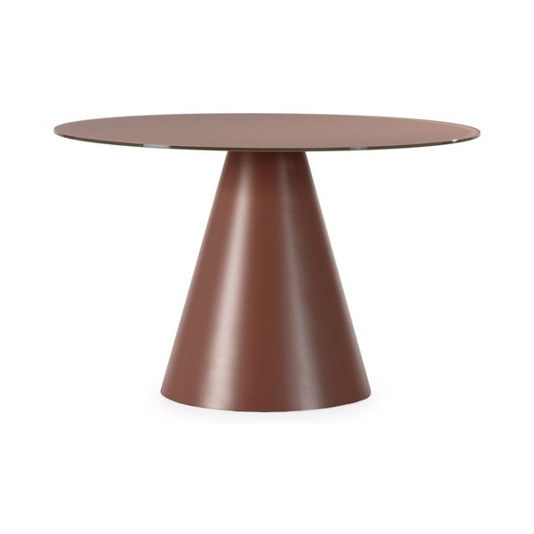 Okrúhly jedálenský stôl so sklenenou doskou ø 120 cm Vida – MOME