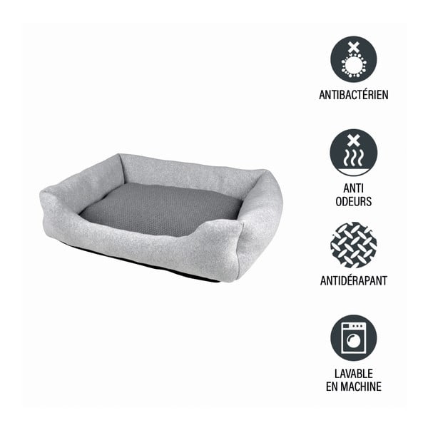 Svetlosivý pelech pre psa 70x58 cm Graphene – Love Story-image-3