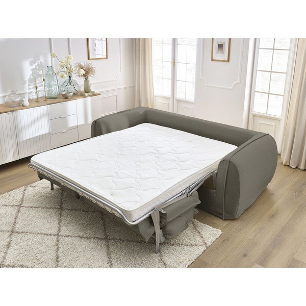 Taupe pohovka na každodenné spanie/rozkladacia 236 cm Archimede – Bobochic Paris-image-1