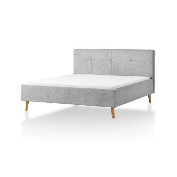 Svetlosivá čalúnená dvojlôžková posteľ 180x200 cm Smart – Meise Möbel