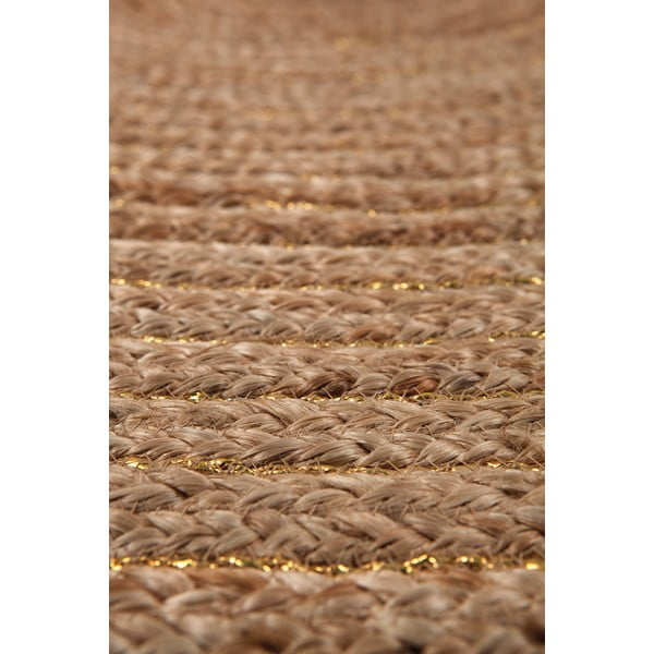 Hnedý ručne vyrobený koberec Nattiot Abha, ø 140 cm-image-3