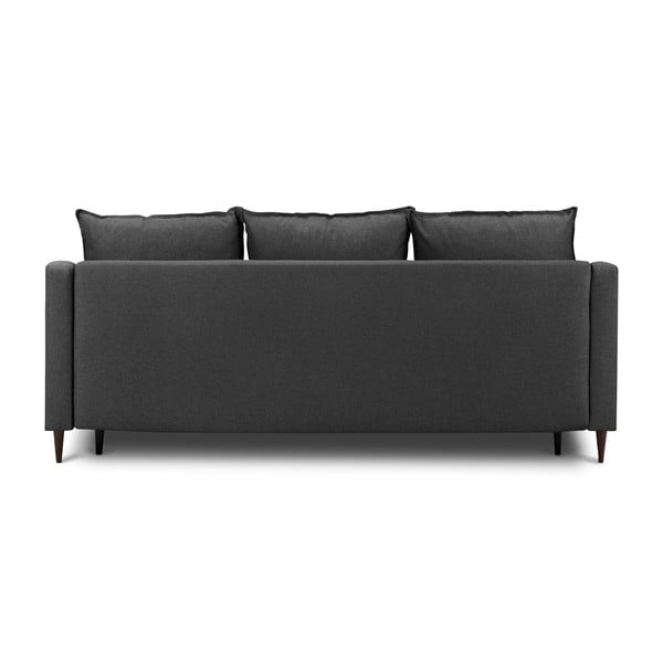Tmavosivá rozkladacia pohovka s úložným priestorom Mazzini Sofas Ancolie, 215 cm-image-3