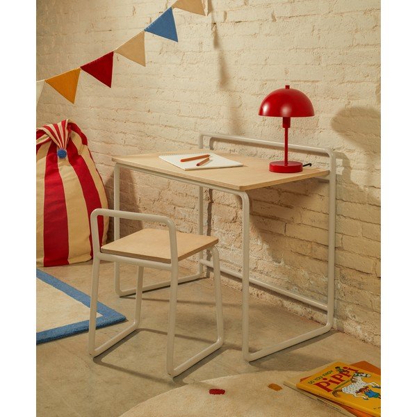 Béžová kovová detská stolička Tinn – Kave Home-image-1