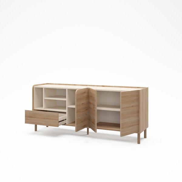 Komoda v dekore duba v prírodnej farbe 180x75,5x44 cm Monza – Marckeric-image-2