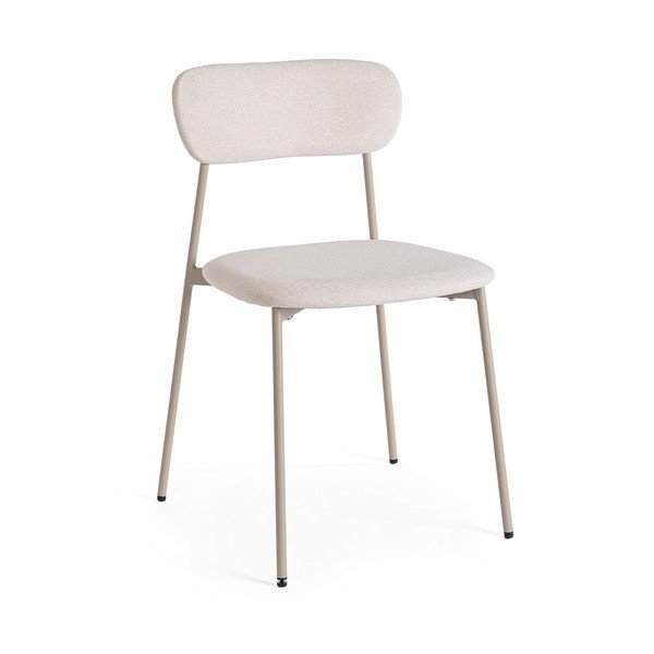 Taupe čalúnená jedálenská stolička Inka – Yes Everyday