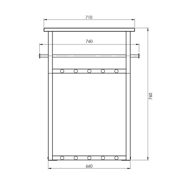 Čierny/v prírodnej farbe kovový nástenný vešiak s poličkou 76 cm Rizzoli – Spinder Design-image-4