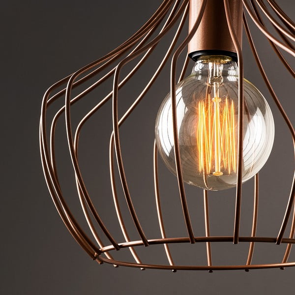 Závesné svietidlo v medenej farbe s kovovým tienidlom ø 27 cm Mezopotamya – Opviq lights-image-3