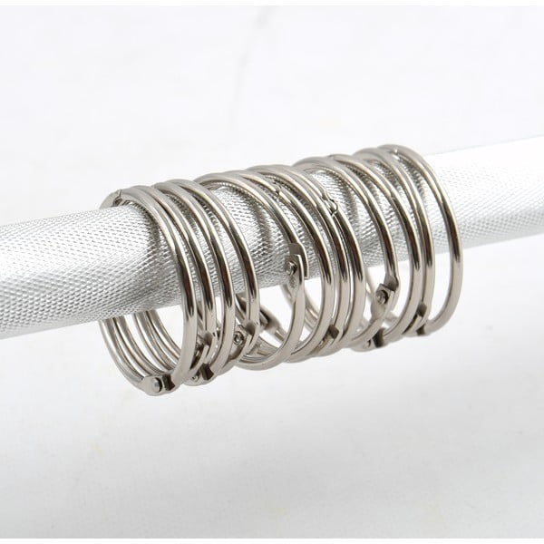 Krúžky k sprchovému závesu v súprave 12 ks v matne striebornej farbe Ringo Small – Spirella-image-2