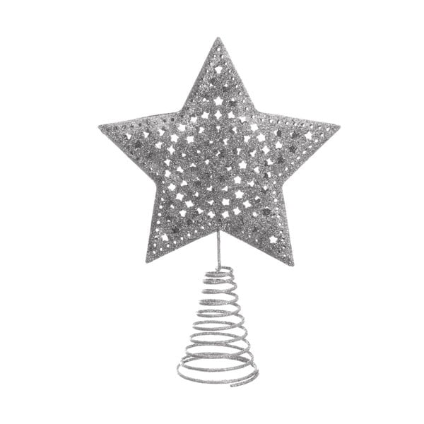 Hviezda na vianočný strom v striebornej farbe Casa Selección Terminal