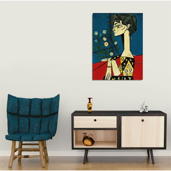 Nástenná reprodukcia na plátne Pablo Picasso Jacqueline with Flowers, 30 × 40 cm-image-1