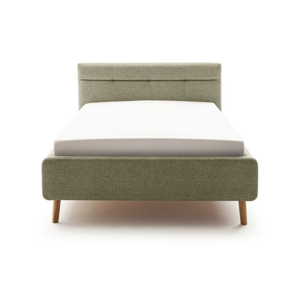 Zelená čalúnená dvojlôžková posteľ s úložným priestorom s roštom 140x200 cm Lotte – Meise Möbel-image-2