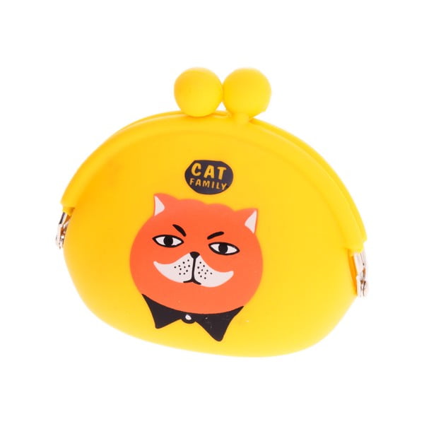 Žltá gumová peňaženka Languo Cat