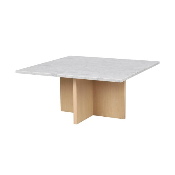 Biely mramorový konferenčný stolík 90x90 cm Brooksville - Rowico