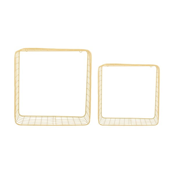 Svetložltá oceľová polica v súprave 2 ks 35 cm Reja – PT LIVING