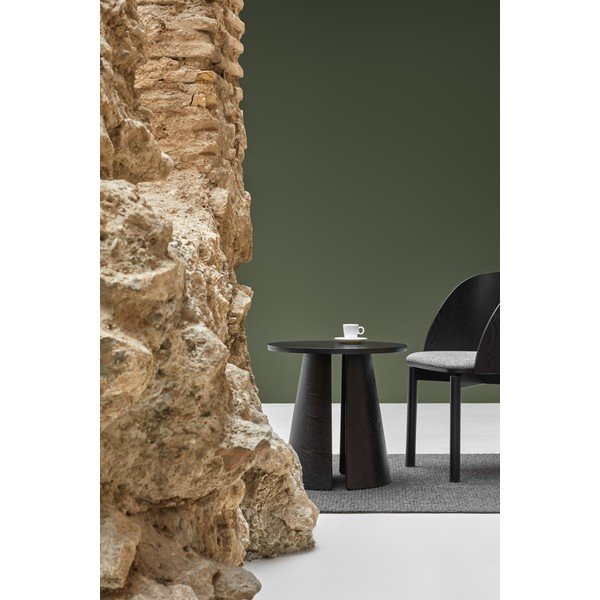 Čierny odkladací stolík Teulat Cep, ø 50 cm-image-1