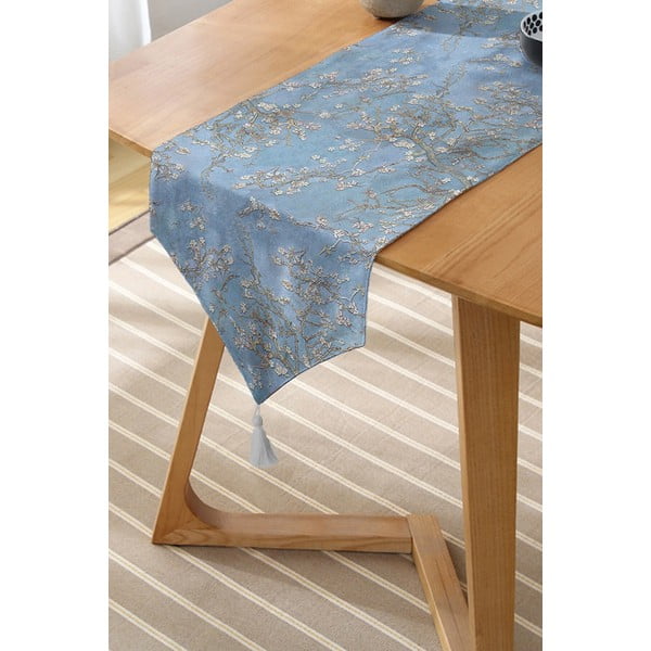 Behúň na stôl 45x140 cm Blue Spring – Minimalist Cushion Covers-image-1