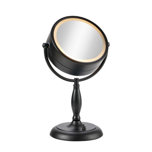 Matne čierna stolová lampa so skleneným tienidlom (výška  36 cm) Face – Markslöjd