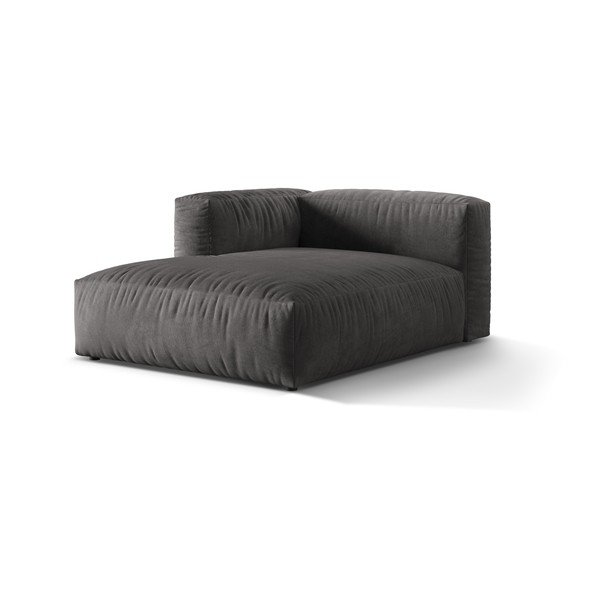 Sivý zamatový modul pohovky (ľavý roh) Martina – Micadoni -image-1