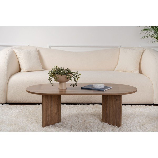 Tmavohnedý konferenčný stolík v dekore orecha 60x119 cm Sable – Kalune Design-image-3