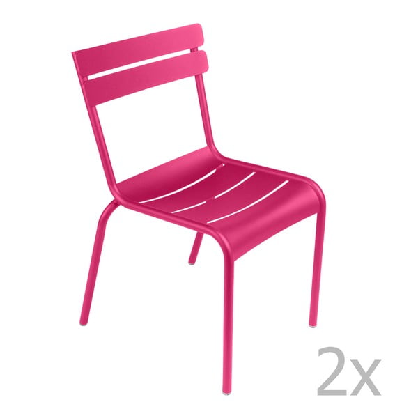 Sada 2 ružových stoličiek Fermob Luxembourg