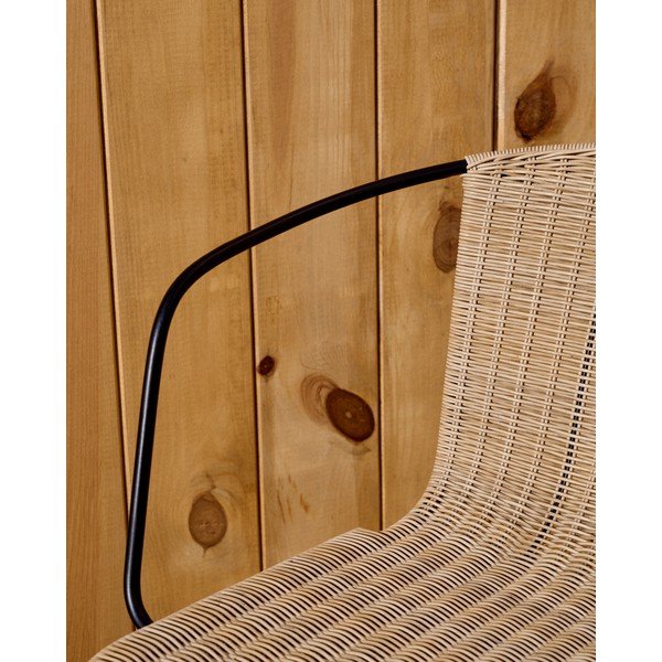 Ratanová záhradná stolička v prírodnej farbe Eltiera – Kave Home-image-3