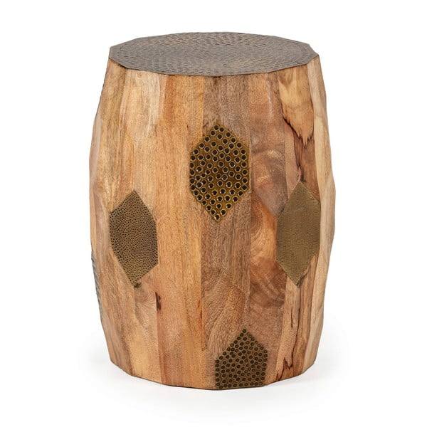 Okrúhly odkladací stolík z mangového dreva ø 29 cm Fabia – MOME