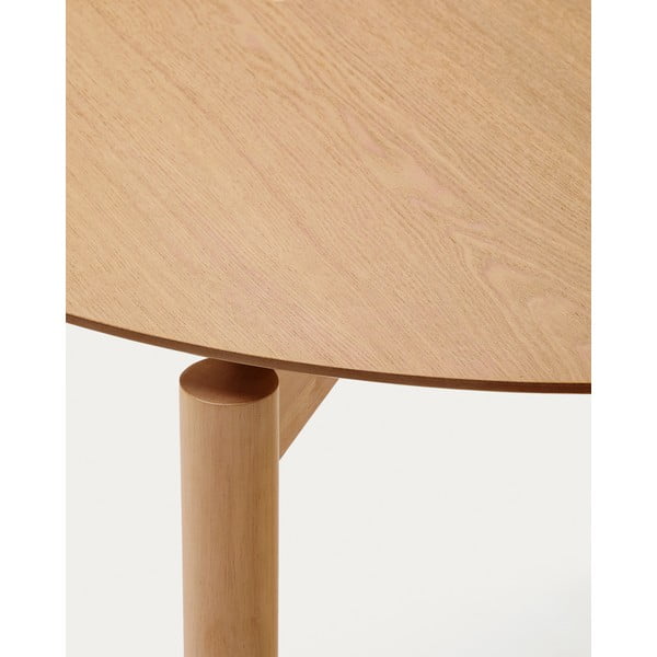 Okrúhly jedálenský stôl v dekore jaseňa ø 110 cm Indara – Kave Home-image-4