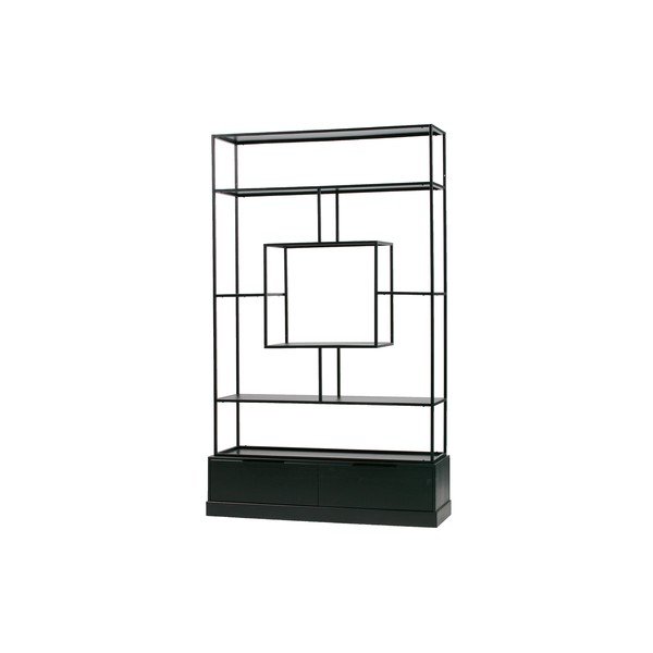 Čierna knižnica WOOOD Fons-image-1