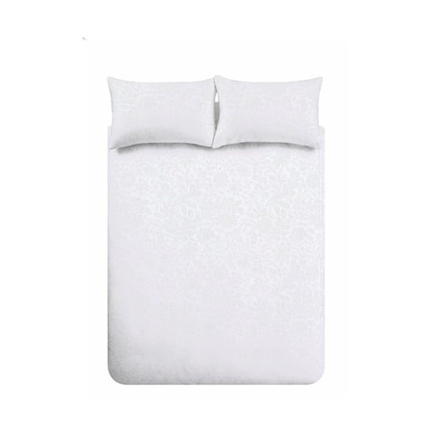 Biele obliečky na dvojlôžko zo žakára 200x200 cm Fleur Matelassé – Bianca