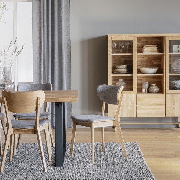 Sivé jedálenské stoličky v súprave 2 ks Kato - Rowico-image-1