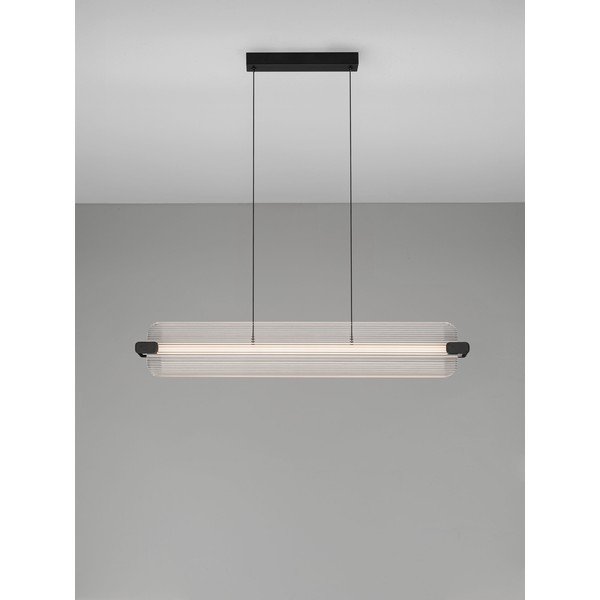 Matne čierne sklenené LED závesné svietidlo so stmievačom Emery – Nova Luce-image-4