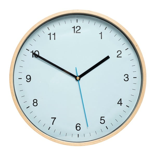 Modré nástenné hodiny Hübsch Bell, ø 31 cm