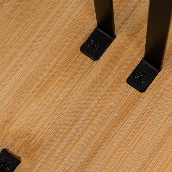 Čierny/v prírodnej farbe kovový stojan na papierové utierky – Casa Selección-image-1