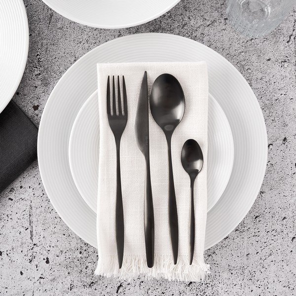 Čierny antikoro príbor 24 ks – Orion-image-2