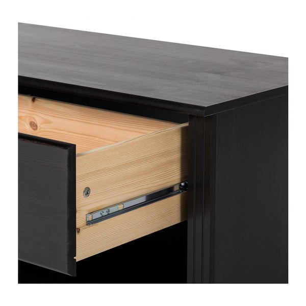 Hnedá TV zostava z borovicového dreva 140x223 cm Anita – Støraa-image-4