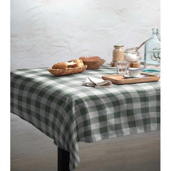 Obrus Really Nice Things Lino Green Vichy, 140 x 200 cm-image-1