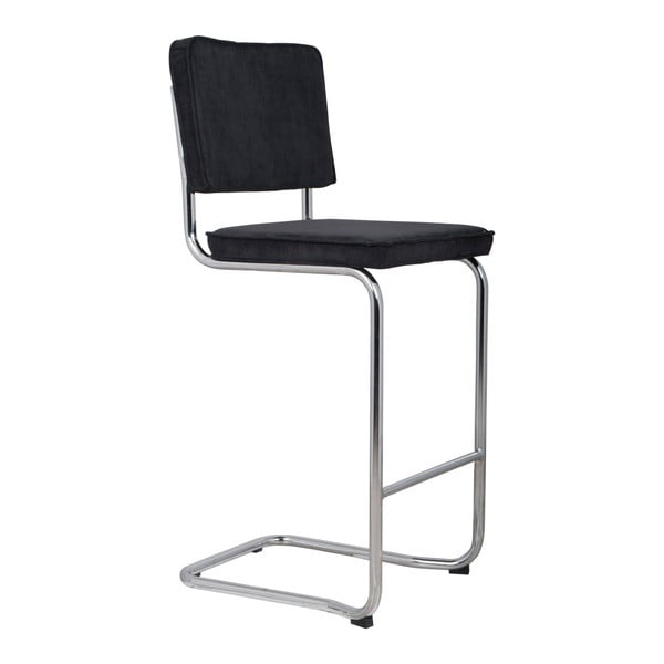 Čierna barová stolička 113 cm Ridge Rib – Zuiver