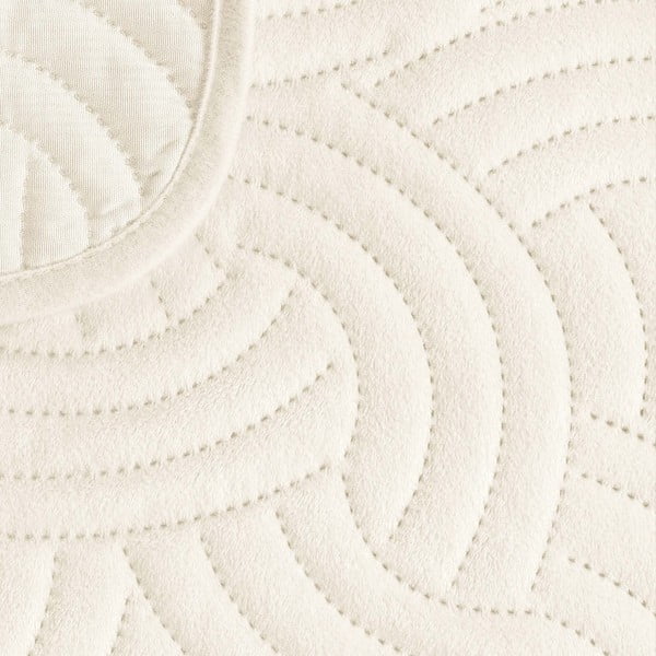 Béžový zamatový pléd 220x240 cm Solange – douceur d'intérieur-image-4