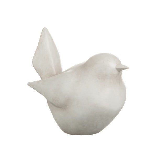 Biela dekoratívna soška vtáčika J-Line
